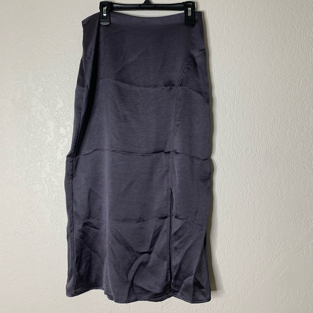 Purple Satin Skirt